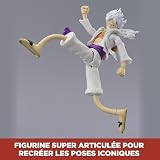 Figurine articulée One Piece Luffy Gear 5 avec chevelure blanche et accessoires interchangeables – photo 3