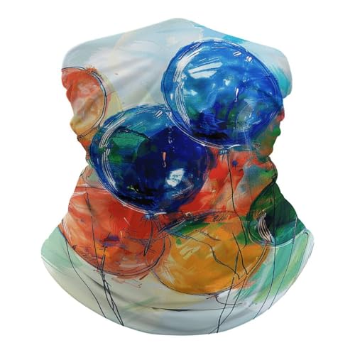 Balaclava Cuello con Estampado Colorido de Globos para Hombre y Mujer, Protección Solar, Mascarilla Facial Fresca y Transpirable para Esquí y Senderismo miniatura 1