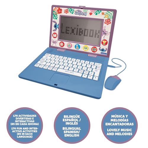 Ordinateur bilingue Stitch Lexibook avec 170 activités et grand écran bleu - 3