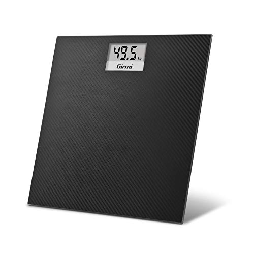 Girmi Bp27 Bilancia Persona Vetro Effetto Carbonio Elettronica 100Gr/150Kg