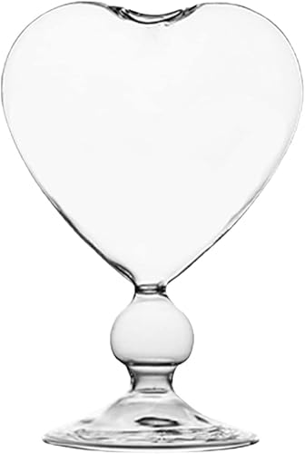 LIFKOME Florero hidropónico de amor florero de vidrio transparente florero de escritorio florero de vidrio cilindro de vidrio jarrones de vidrio