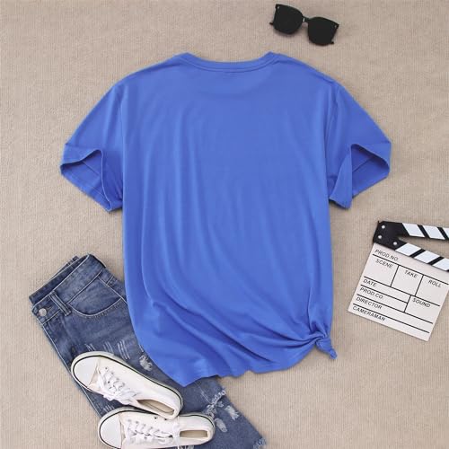 Image of KEKEMI Daddy and Me Shirt Daddy's Girl T-Shirt Dad's Little Man Shirt Dad's Dude Tee Tops Father's Day Family Matching Outfit (Dad-Blue, 2XL)