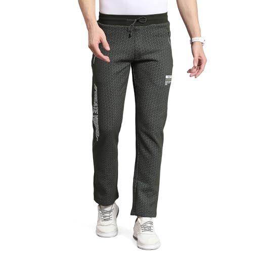Image of Monte Carlo Men's Mid Rise Self Design Regular Fit Lower (223061528)