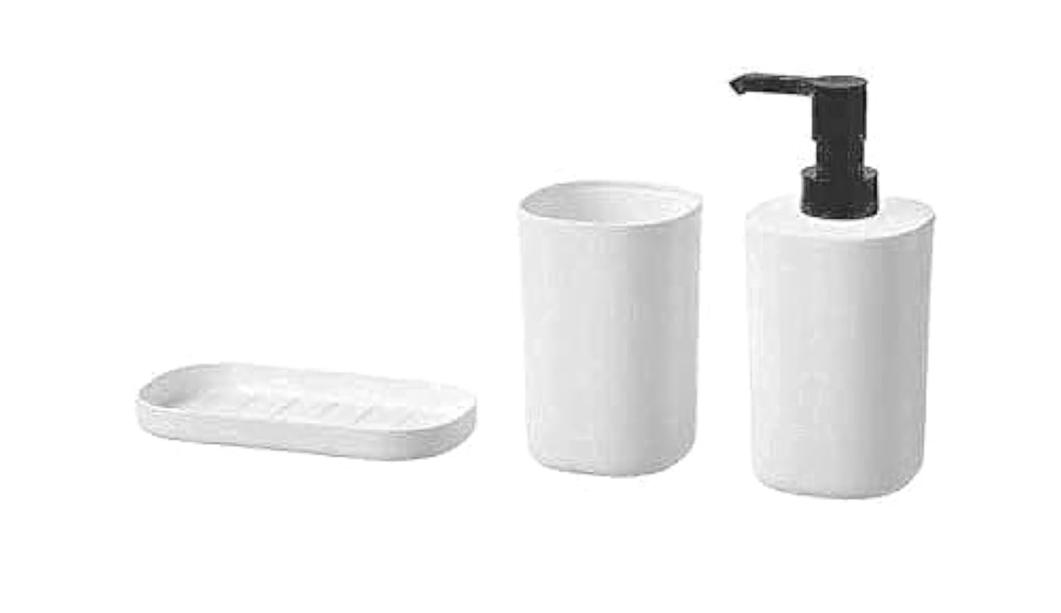 Bathroom Set (3 Piece, White)