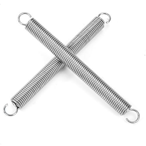 GUNGY Zugfedern mit Haken Edelstahl Zugfeder Spannfeder 125mm Außendurchmesser 12mm Drahtdurchmesser 1,5mm Maximale Zugkraft 6,0kg 1,5x12x125mm 2 Stück