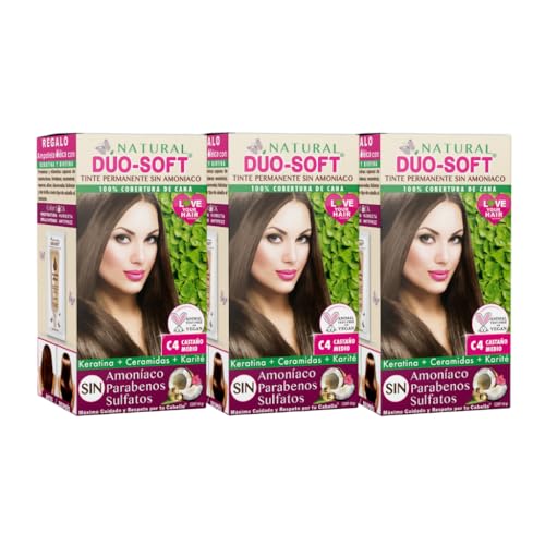 Coloración, Sports 3 Pack Castaño Medio Tinte Sin Amoniaco Natural Duo-Soft