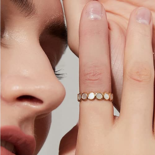 Jude Jewelers 4mm Stainless Steel Clam Shell Filled Eternity Style Wedding Band Statement Promise Anniversary Ring4