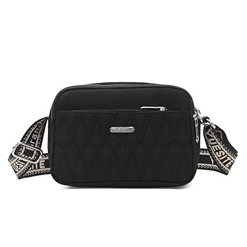 Small Crossbodys Bag for Women Mini Quilted Purse Nylon Travel Pouch Shoulder Bag for Lady