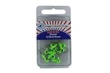 Angler's World of Jigs Jig Head Fishing Hooks - Fishing Lures Bait for Worms Shrimp in Freshwater - Glow in Dark and Available in Different Bright Colors (1/32 oz Green - Bronze Hook, 10 Pack)