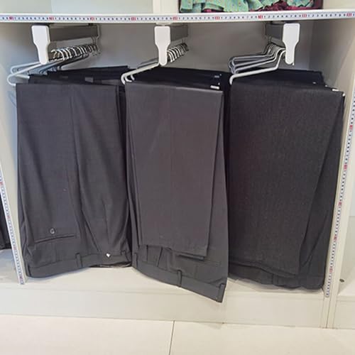 Varilla de ropa ajustable de 30-80 cm y perchero extraíble para armario pesado de 25 kg 4
