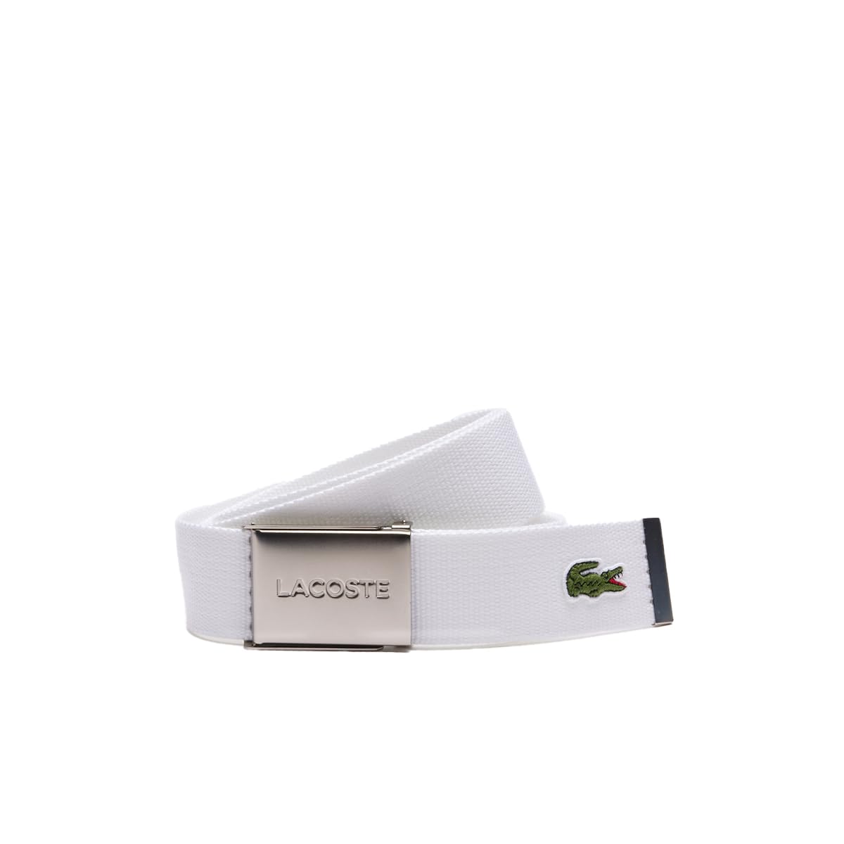 Lacoste Men's L.12.12 Textile Signature Croc Logo Belt
