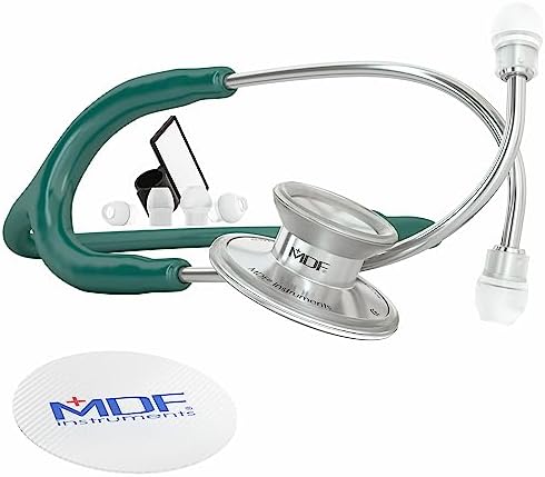 MDF Instruments MDF747XP09 Mdf Acoustica Deluxe Lightweight Dual Head Stethoscope - (MDF747XP-09) (Aqua Green)