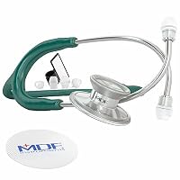 MDF Instruments Acoustica leichtes Zweikopf-Stethoskop mit kostenloser Ersatzteilegarantie, Aquagrün (MDF747XP09)