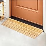 Rampa de umbral, rampa de transición de escalera de madera para andadores, motocicletas, rampas de umbral móviles portátiles para puertas, 5/6/7/8/10 pulgadas de alto, carga de 300 kg (70 x 45 x 18