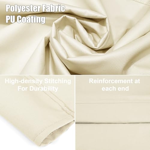 Porch Patio Swing Seat Cover Replacement,600D Thickened Oxford Waterproof Swing Replacement,Cushion Protection,Outdoors Covers Seater for Bench,Seats Swings 3-Seat Garden (Beige, 58.2x19.7x19.7 inch) by Baizoy - Image 4