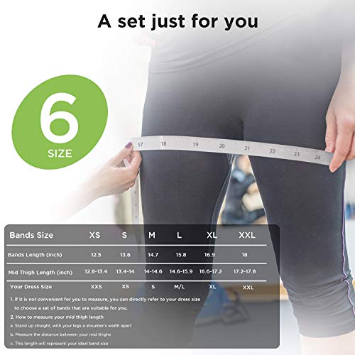 Letsfit Resistance Loop Bands for Legs and Hip Workout Training, Set of 3