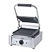Adcraft SG-811 Grooved Electric Sandwich Grill, Panini Press with Cast Iron Grooved Plates Stainless Steel, 1750-Watts, 120v, NSF