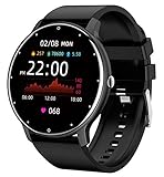 Smart Watch for Android Phones iOS Phone Ultra Thin Smartwatch Heart Rate Monitor Fitness Tracker with Blood Pressure Message Reminder Pedometer Calorie Counter Watch for Women Men