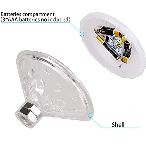 Caxmtu Floating Pool Led Tub Lights Lamp for Bath Disco Pond Swimming Pool Child Bath Toys, 7 Modes Assorted Color Battery Operated - Image 8