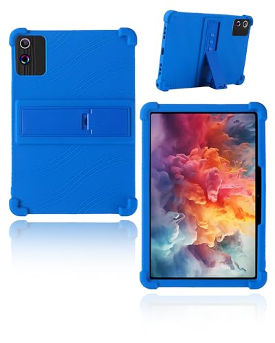 Étui de protection MUISOO A10 bleu en silicone souple avec support ajustable