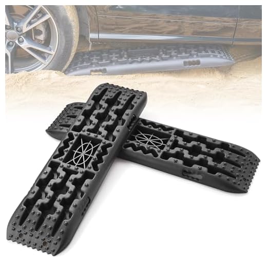 VEVOR 10 TON Traction Boards with PP Material, Recovery Boards for Off-road Vehicles/Cars/Pickups/SUVs/RVs, Pair Tire Traction Mats on Snow, Sand, Mud and Loose Terrain, Storage Bag, Long, Black