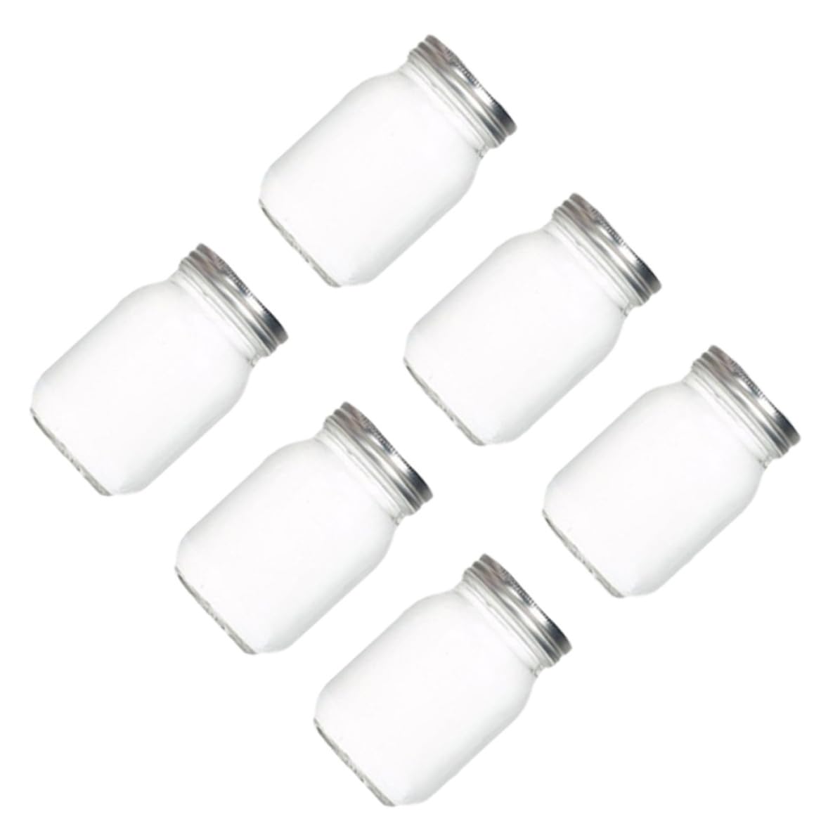 VICASKY Barattoli di Vetro Ermetici da 500ml, Confezione da 6 Pezzi, Vasetti Sigillati per Marmellate, Puliti e Igienici, per Conservazione in Cucina