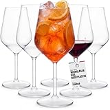 TUNDRA - 6er Set Kunststoff Weingläser, Aperol Spritz Gläser | EVENT 47 cl. | Camping Weingläser aus Tritan (Hartplastik), Unzerbrechlich, Spülmaschinenfest, BPA-Frei - Ideal für: Party, Camping