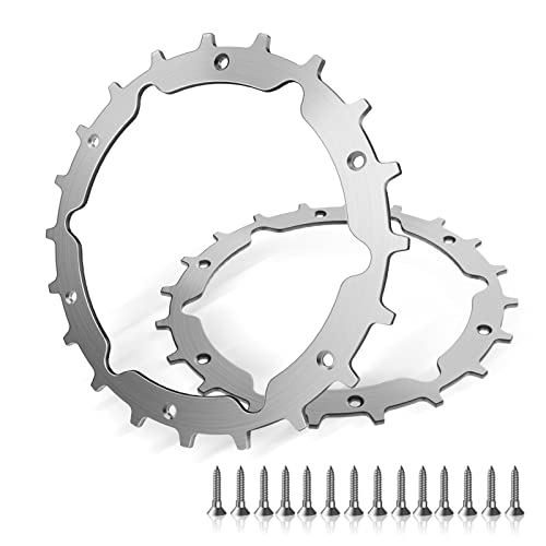 Edelstahl Mähroboter Spikes für Gardena Sileno City 250 + 500 + Life aufwendig entgratet inkl Traktionsverbesserung für Mähroboter14x Edelstahlschrauben Spikes für Zubehör Off Wheel Räder 212mm