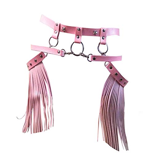 Damen Leder Body Harness Verstellbar Punk Strumpfband Gürtel Taillengürtel Cover