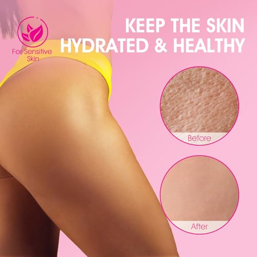 Bikini Area Exfoliator with 10% AHA+BHA & Turmeric, Ingrown Hair & Razor Bumps for Bikini Underarm Area, Skin Moisturizing, Smoothing, Even Skin Tone Exfoliating Body Scrub with Walnut Shell Powder