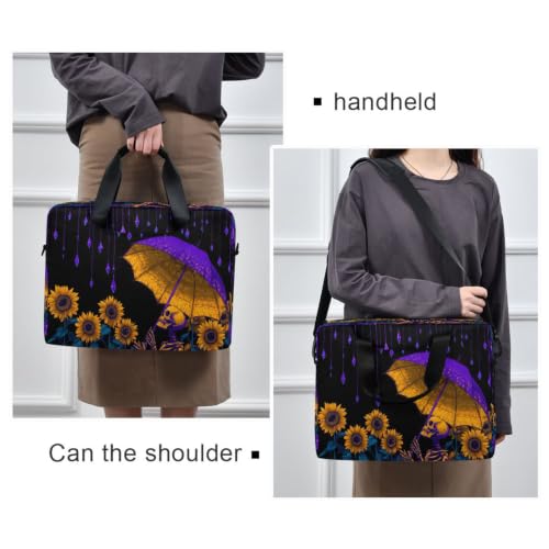 Bolsa de hombro compacta para portátil con bolsillo de accesorios y paraguas 2