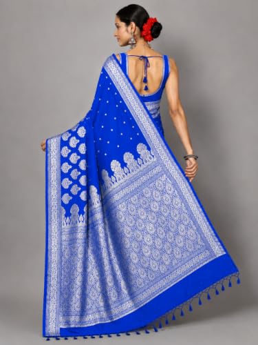 Image of Women's Glory Banarasi Satin Silk With Embroidered Design.