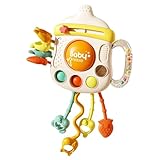 Ngbbby Montessori-Spielzeug, Silikon-Zugschnur-Aktivitäten, entwicklungsförderndes Ziehen-Baby-Sensorspielzeug, Montessori-Spielzeug für Babys