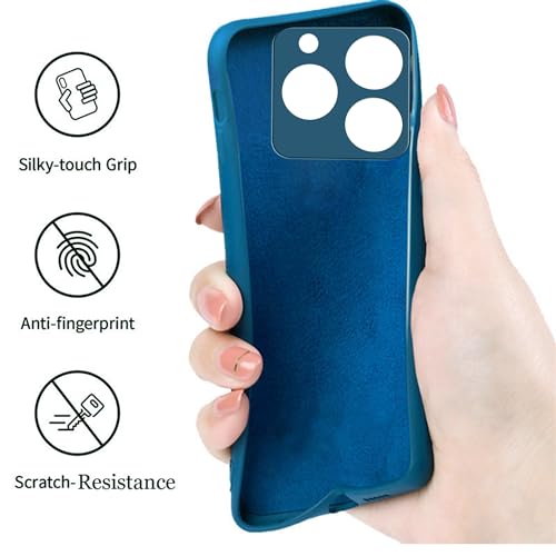 Image of A rtistque Liquid Silicone Back Cover Case for Infinix Smart 8 5G Shockproof TPU Soft Flexible with Camera Protection - Blue