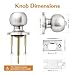 Probrico Privacy Interior Door Knobs Bed and Bath Handle Levers Keyless Brushed Nickel Lockset 6 Pack