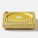 BUYDEEM OA20013 Extra Wide Mug Warmer, One-Touch Beverage Cup Warmer with 2 Temperature Settings and Auto Shut-off, Perfect for Office Desk Use, Creamy Yellow