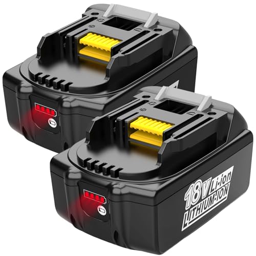 XNJTG 18V 5Ah Ersatzakkus für Makita 18V Li-Ion Akku BL1860B BL1860 BL1850 BL1850B BL1840B BL1840 BL1830B 194309-1 196399-0 Makita Akku Werkzeug [2 Stück]