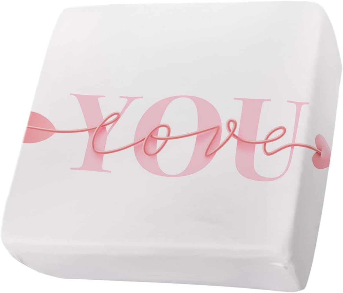 Valentine's Day Stretch Couch Sofa Cushion Covers,Sectional/Individual/L/T Shape Sofa Couch Slipcover Armchair Furniture Slip Cover with Elastic Bottom,Romantic Love Word Soild Pink S Size 1-PC