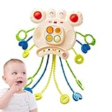 Nachziehspielzeug für Babys – 11 Zoll Lernspielzeug, Motoriktrainer, ansprechender Aktivitätsroller | Leicht zu greifende Design für frühkindliche Entwicklung, Spielzimmer, Hof, Reisen, Spielunte