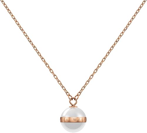 Daniel Wellington Collar de aspiración de cerámica de oro rosa (cuerpo principal) y acero inoxidable (316L) con chapado en oro rosa