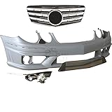 Kühlergrill ohne Emblem Stoßstange vorne inkl. Sportgrill für Mercedes E-Klasse W211 Bj. 06-09 AMG Optik