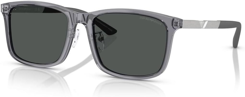 Emporio Armani Sunglasses EA 4241 D 620687 Shiny Transparent Grey Dark Gr