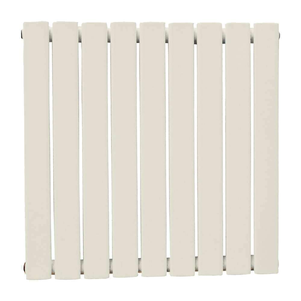 G-Rad Cream Double Flat Panel Designer Column Horizontal Radiator - (H) 600 x (W) 612mm - Modern Streamlined High-Output Heavy Duty Radiator - Wall Mounted Heating For Home Décor Living Dining Bedroom