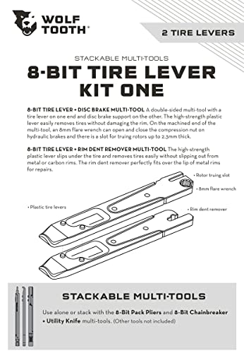 Image of Wolf Tooth 8-Bit Tire Lever Kit One | bike-multifunction-tools