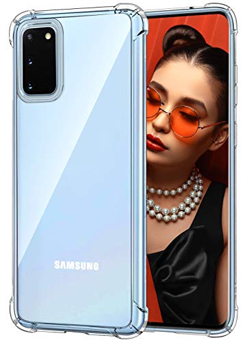 Matone for Samsung Galaxy S20 Case, Crystal Clear Slim Protective Cover with Reinforced Corner Bumpers, Flexible Soft TPU Anti-Scratch Case for Samsung Galaxy S20