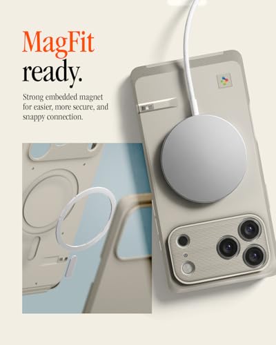 Spigen Classic LS MagFit Case for iPhone 17/18 Pro, Beige - Image 6