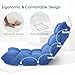 Giantex Floor Chair with Back Support, 14 Adjustable Position, Padded Sleeper Bed, Couch Recliner, Gaming Floor Chairs for Adults, Meditation, Gaming Chair Floor, Blue