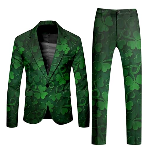 Costume Saint-Patrick homme léger pour briller en fête à thème avec veste imprimée confortable