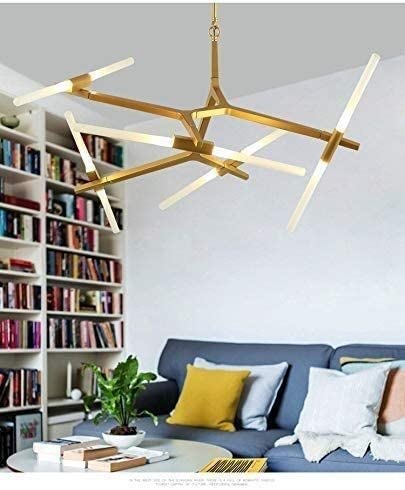 Lampe suspendue 10 branches en verre dépoli et métal Lucky - 5