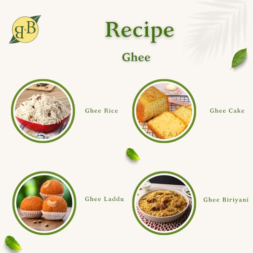 Image of B&B Organics Hand Churned A2 Desi Cow Ghee (1L) /Traditional Ghee /Bilona Ghee /Pasum Paal Nei